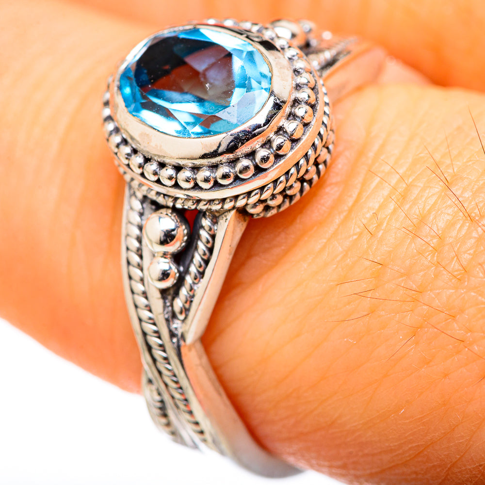 Blue Topaz Rings handcrafted by Anasilvercos - RING127607