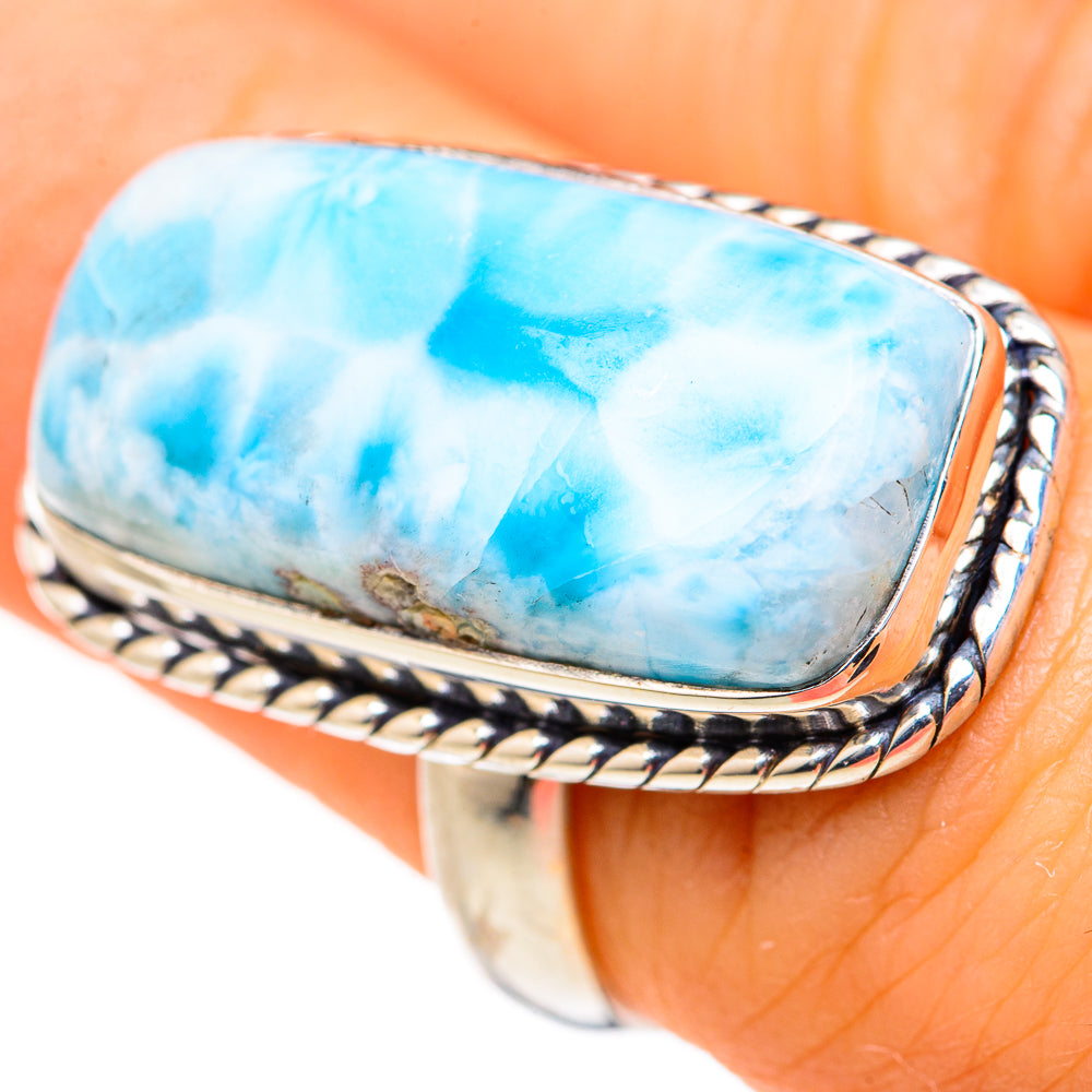 Larimar Rings handcrafted by Anasilvercos - RING127608