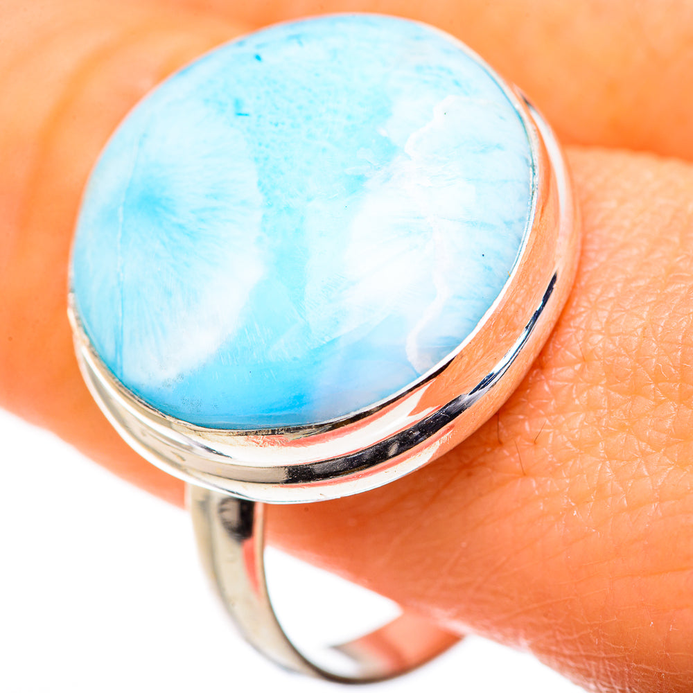 Larimar Rings handcrafted by Anasilvercos - RING127635