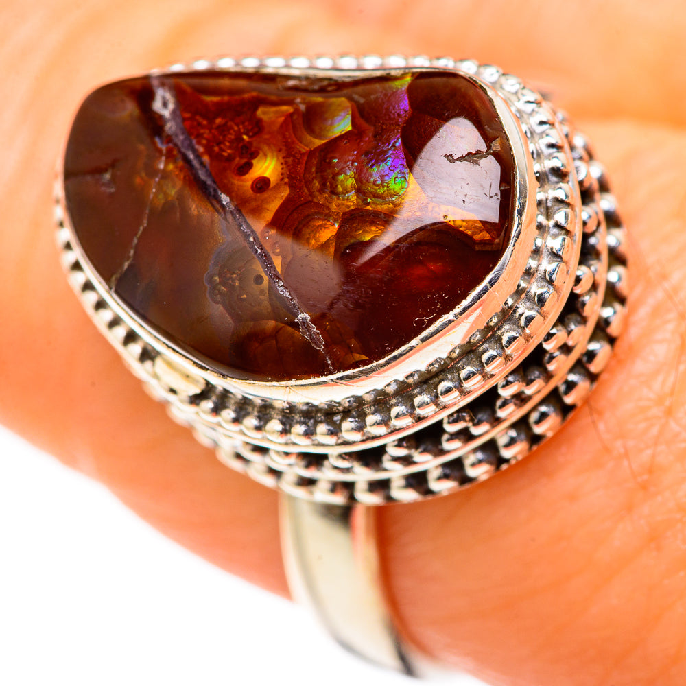 Mexican Fire Agate Rings handcrafted by Anasilvercos - RING127641