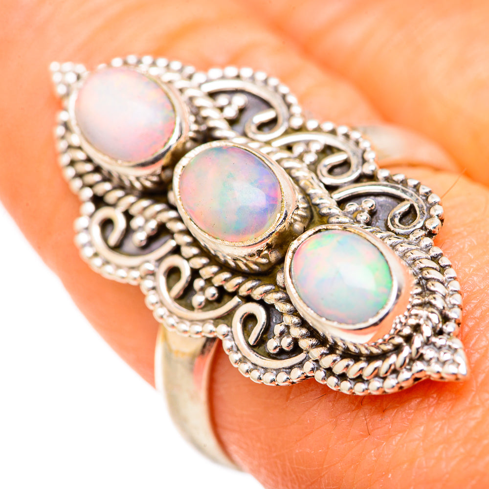 Ethiopian Opal Rings handcrafted by Anasilvercos - RING127647