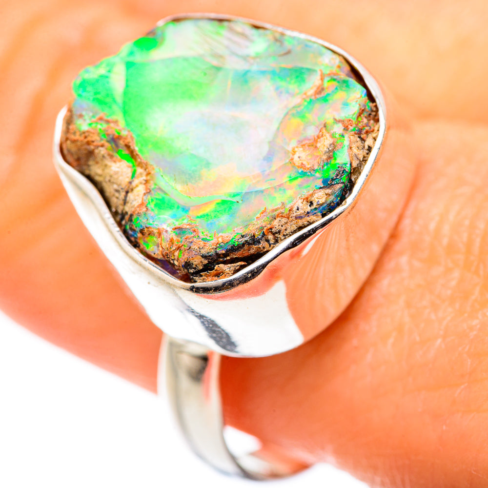 Ethiopian Opal Rings handcrafted by Anasilvercos - RING127675