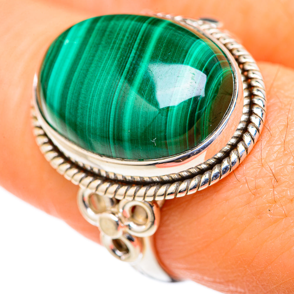 Malachite Rings handcrafted by Anasilvercos - RING127685