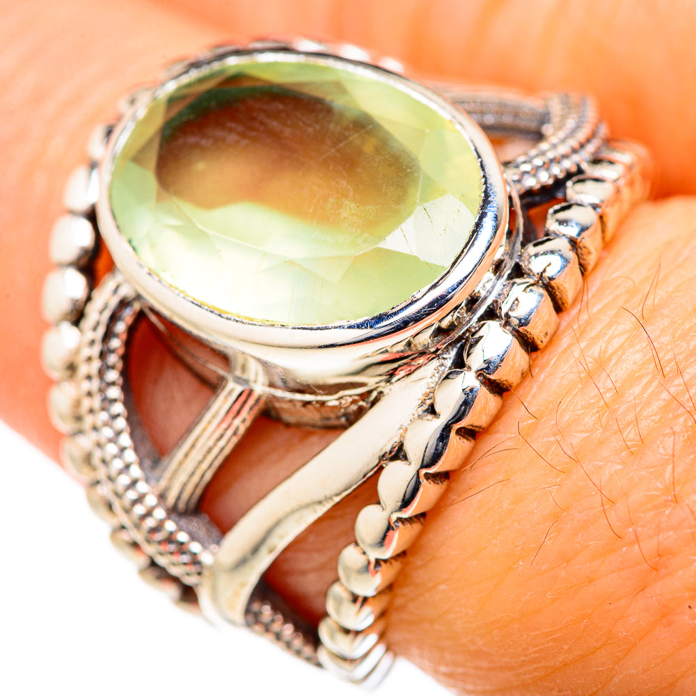 Prehnite Rings handcrafted by Anasilvercos - RING127688
