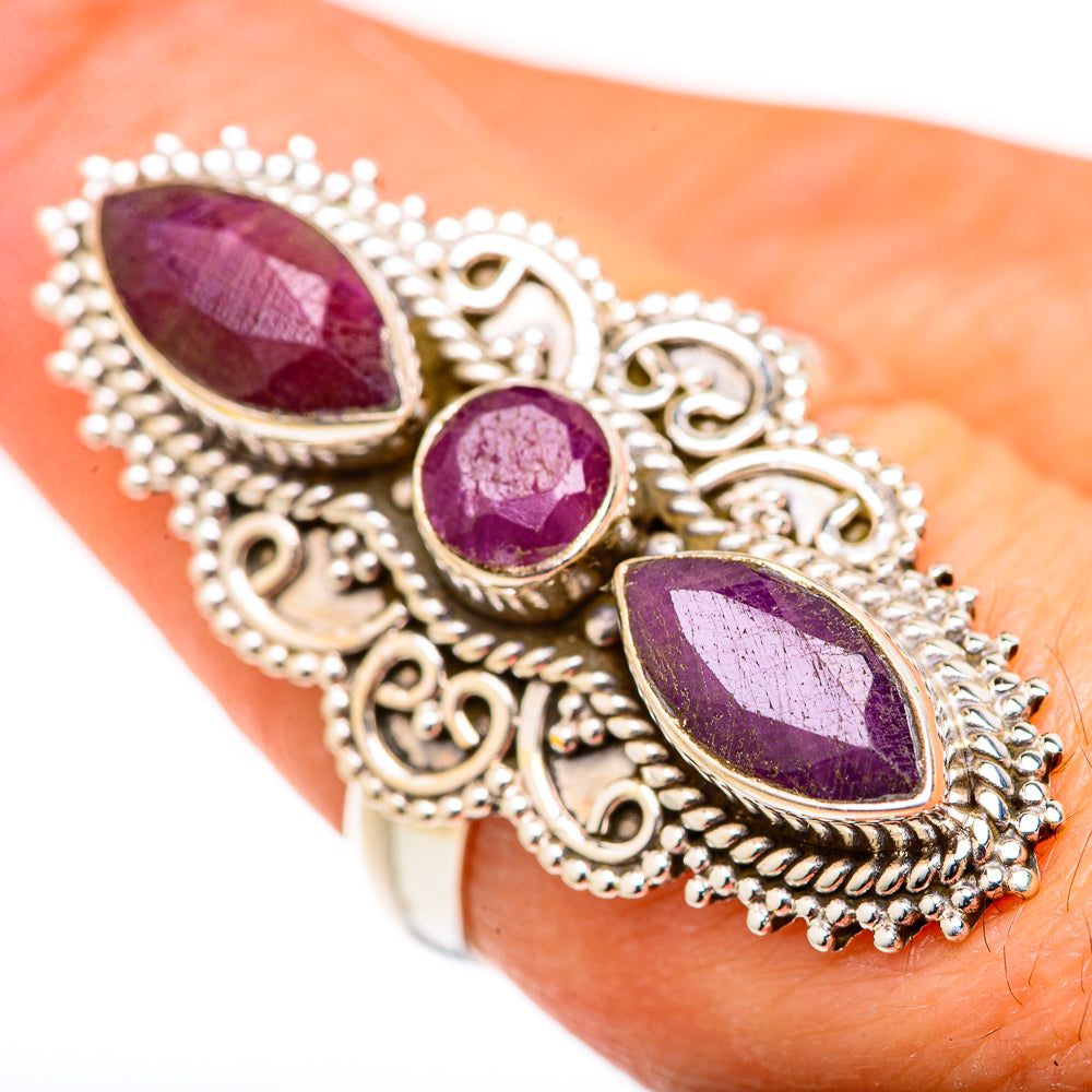 Red Sillimanite Rings handcrafted by Anasilvercos - RING127690