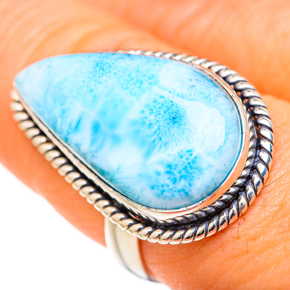 Larimar Rings handcrafted by Anasilvercos - RING127706