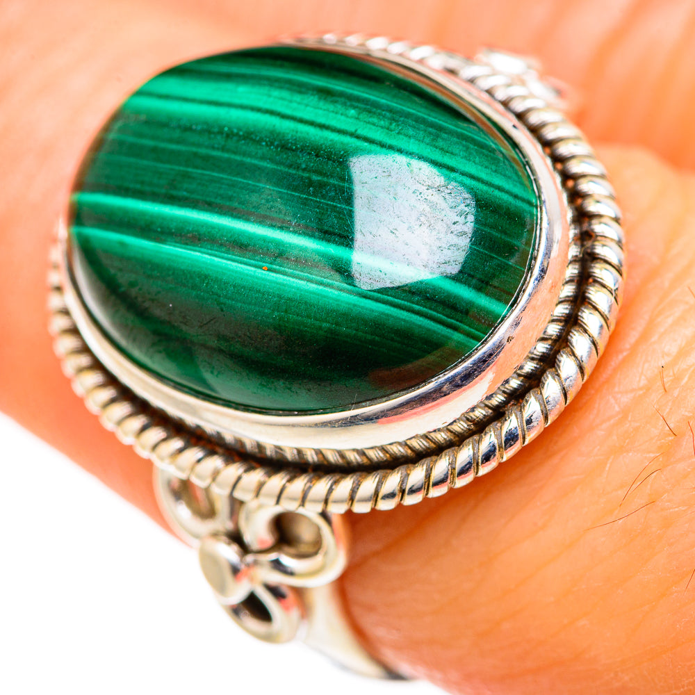 Malachite Rings handcrafted by Anasilvercos - RING127750