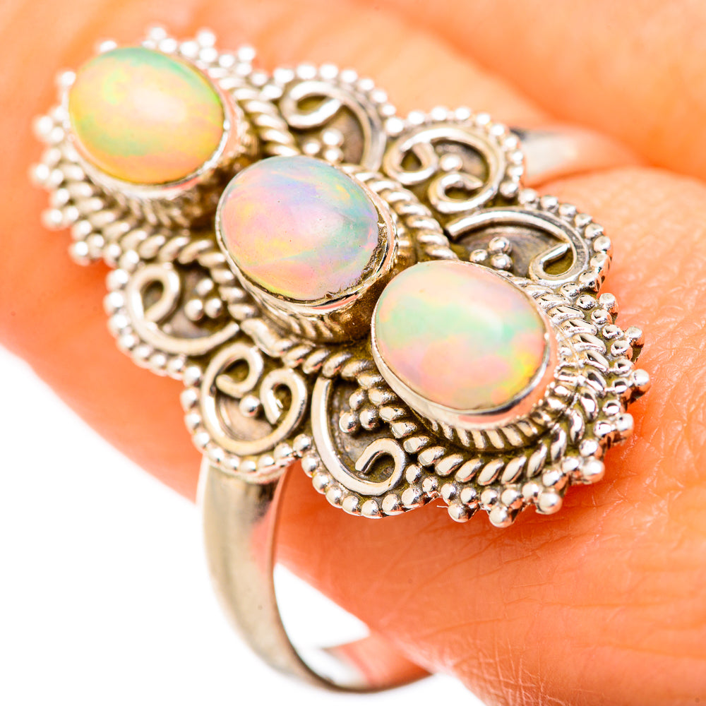 Ethiopian Opal Rings handcrafted by Anasilvercos - RING127756