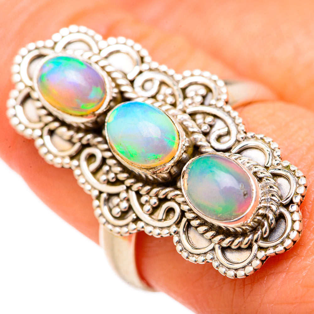 Ethiopian Opal Rings handcrafted by Anasilvercos - RING127774