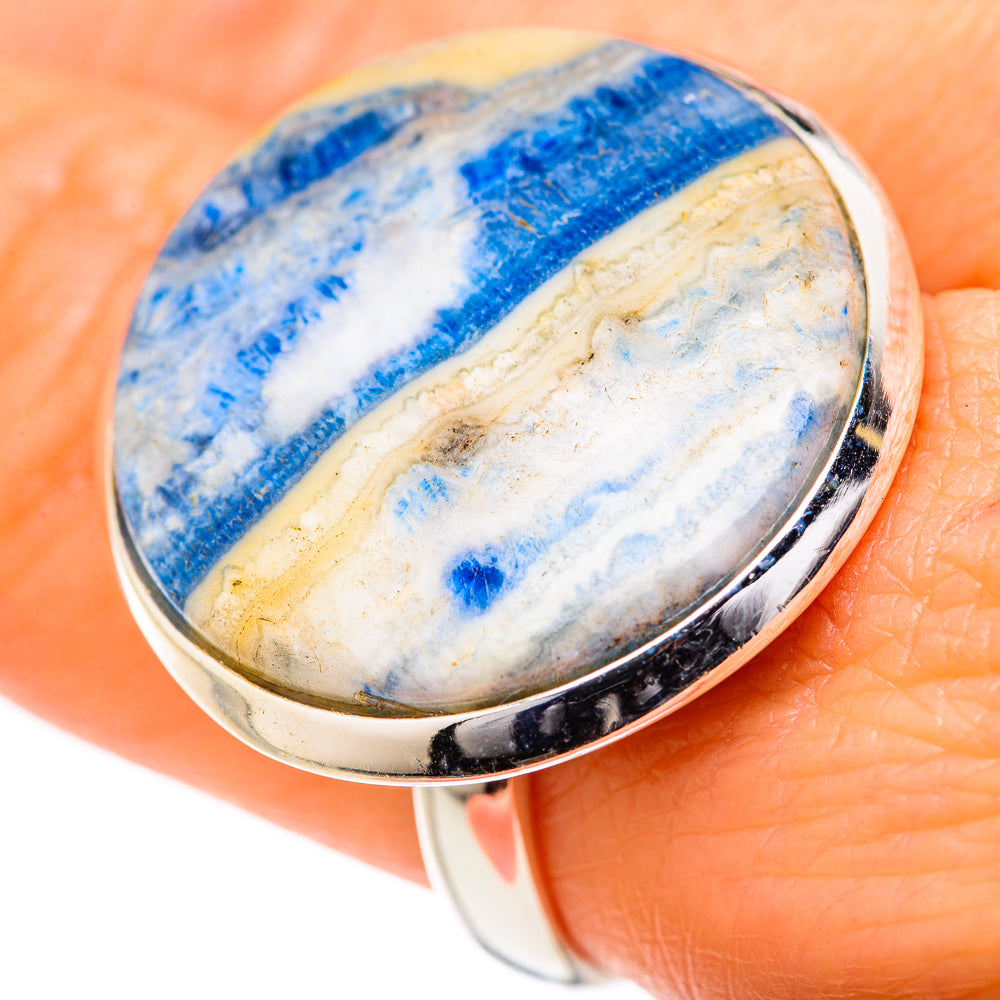 Blue Scheelite Rings handcrafted by Anasilvercos - RING127777