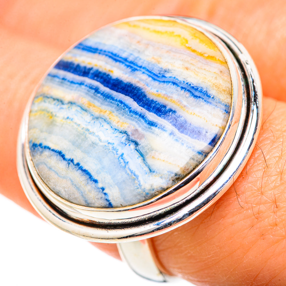 Blue Scheelite Rings handcrafted by Anasilvercos - RING127800