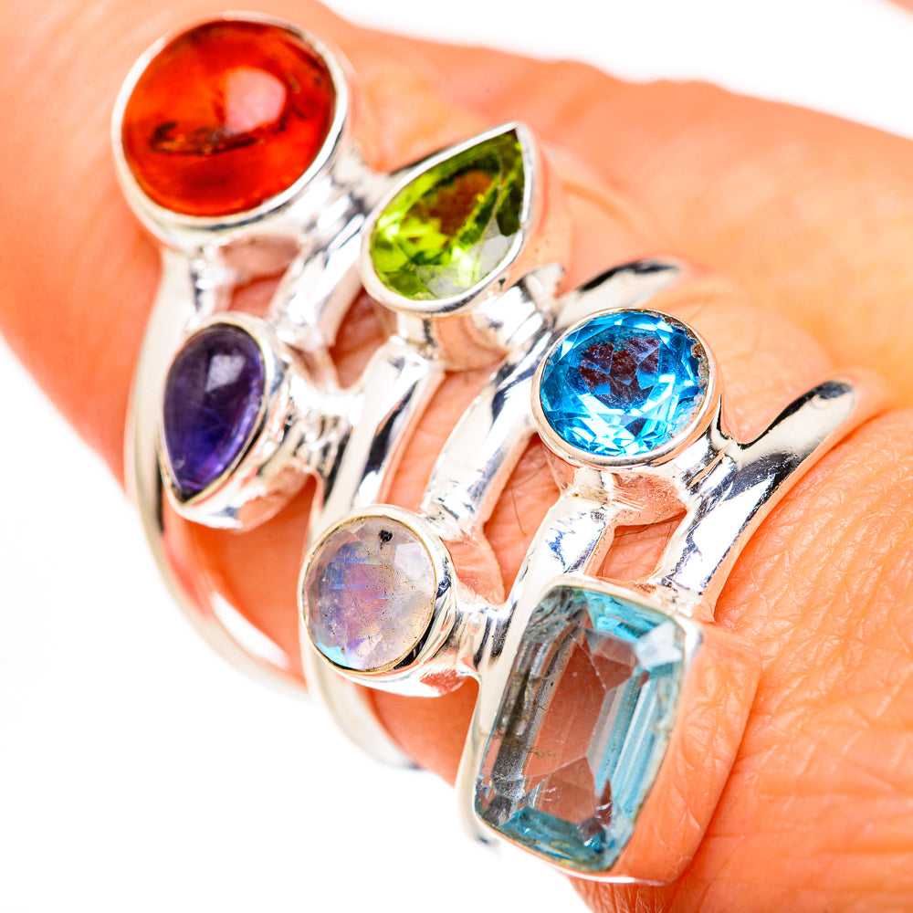 Blue Topaz Rings handcrafted by Anasilvercos - RING127803