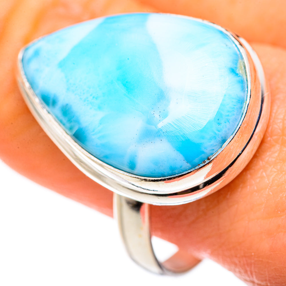 Larimar Rings handcrafted by Anasilvercos - RING127807