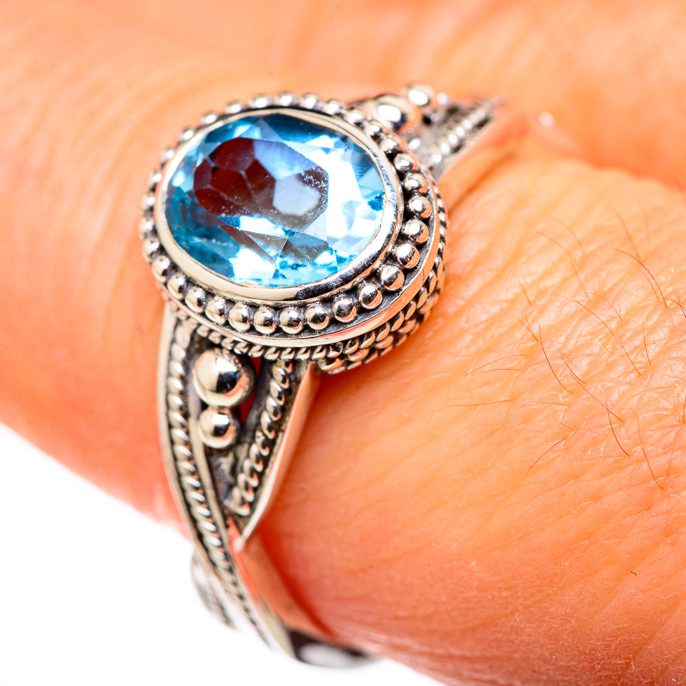 Blue Topaz Rings handcrafted by Anasilvercos - RING127811