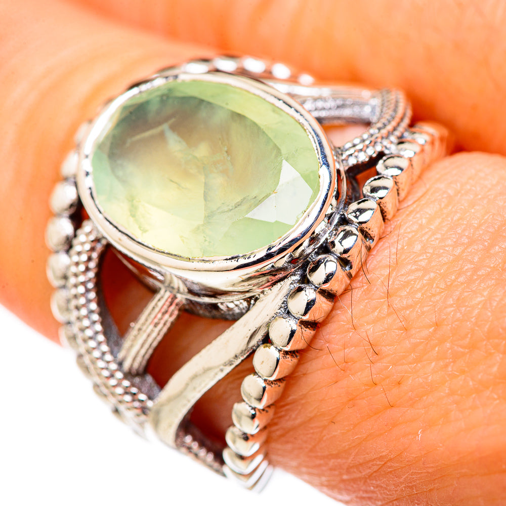 Prehnite Rings handcrafted by Anasilvercos - RING127813