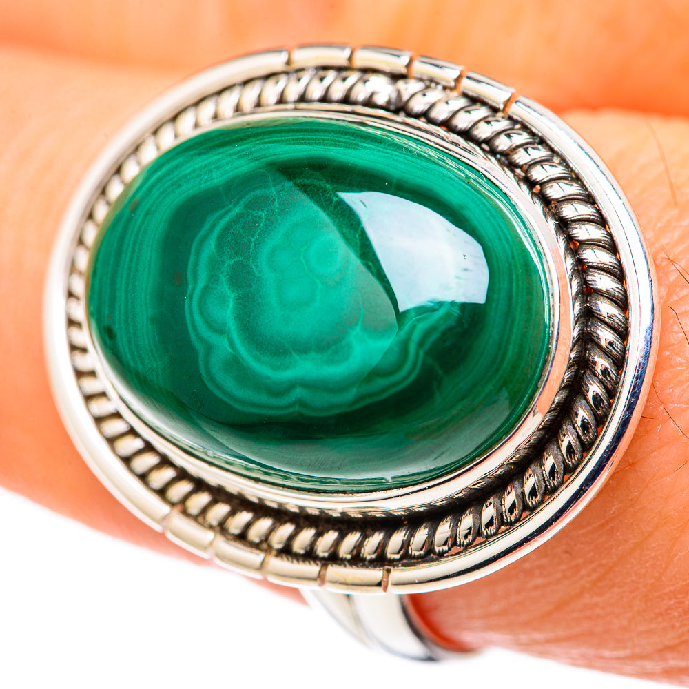 Malachite Rings handcrafted by Anasilvercos - RING127816