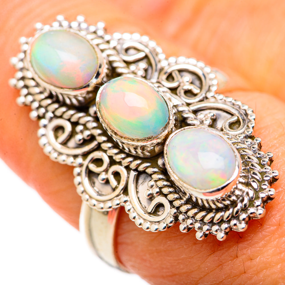 Ethiopian Opal Rings handcrafted by Anasilvercos - RING127834