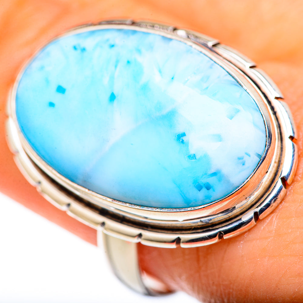 Larimar Rings handcrafted by Anasilvercos - RING127835