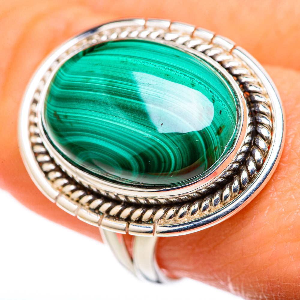 Malachite Rings handcrafted by Anasilvercos - RING127840