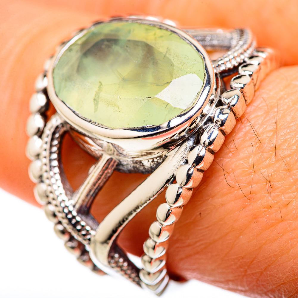 Prehnite Rings handcrafted by Anasilvercos - RING127841