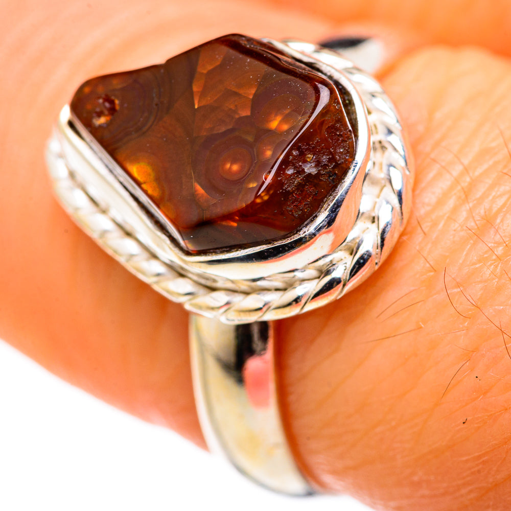 Mexican Fire Agate Rings handcrafted by Anasilvercos - RING127846