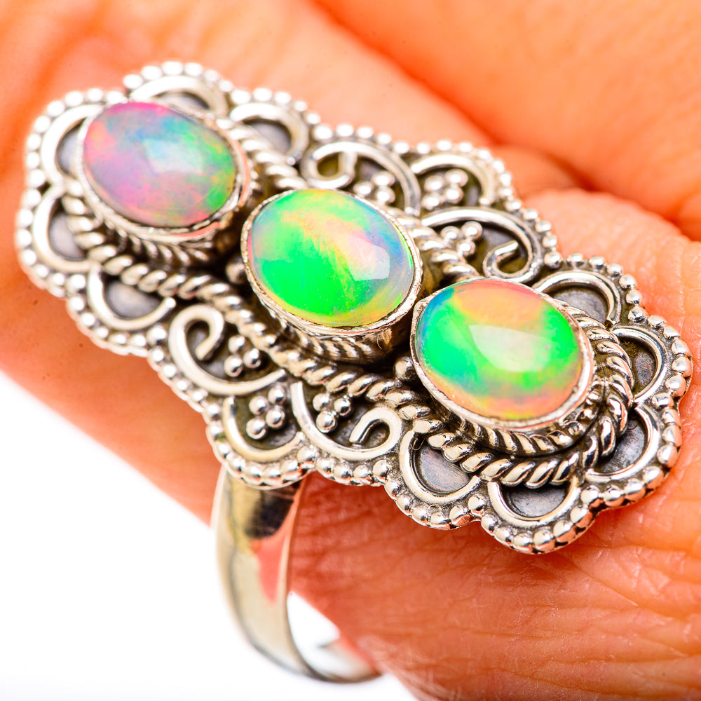 Ethiopian Opal Rings handcrafted by Anasilvercos - RING127861