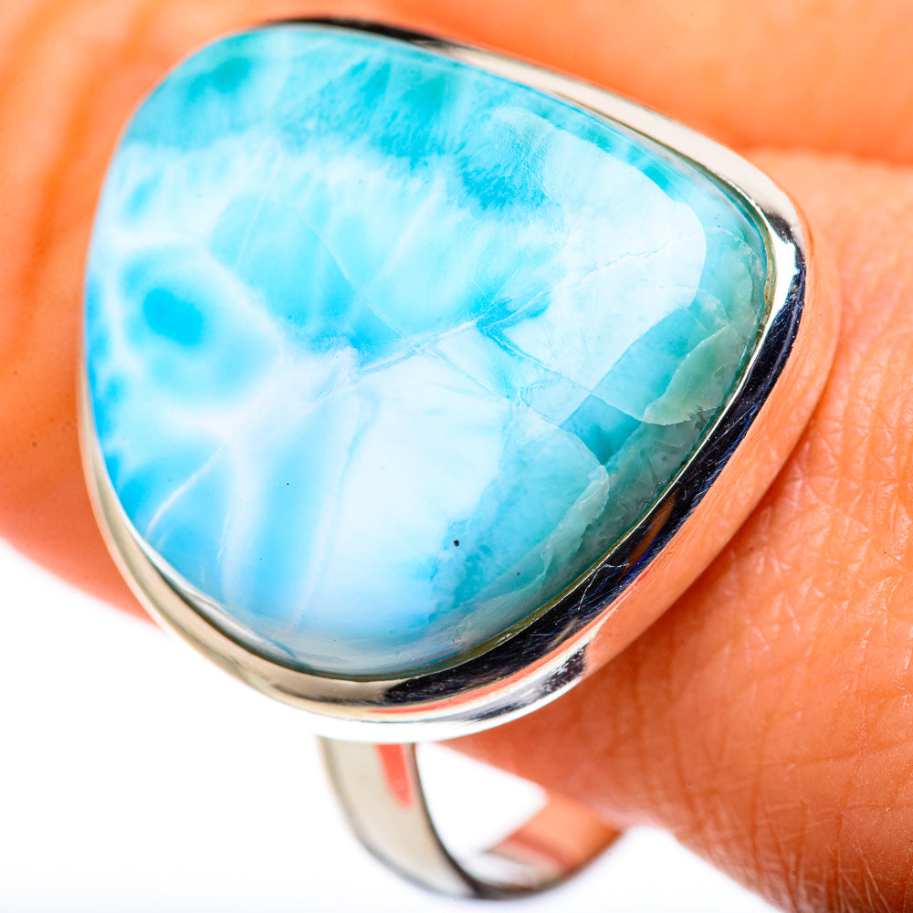 Larimar Rings handcrafted by Anasilvercos - RING127863