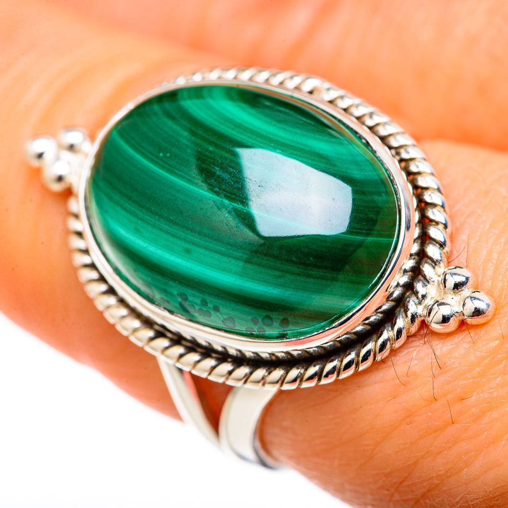 Malachite Rings handcrafted by Anasilvercos - RING127871