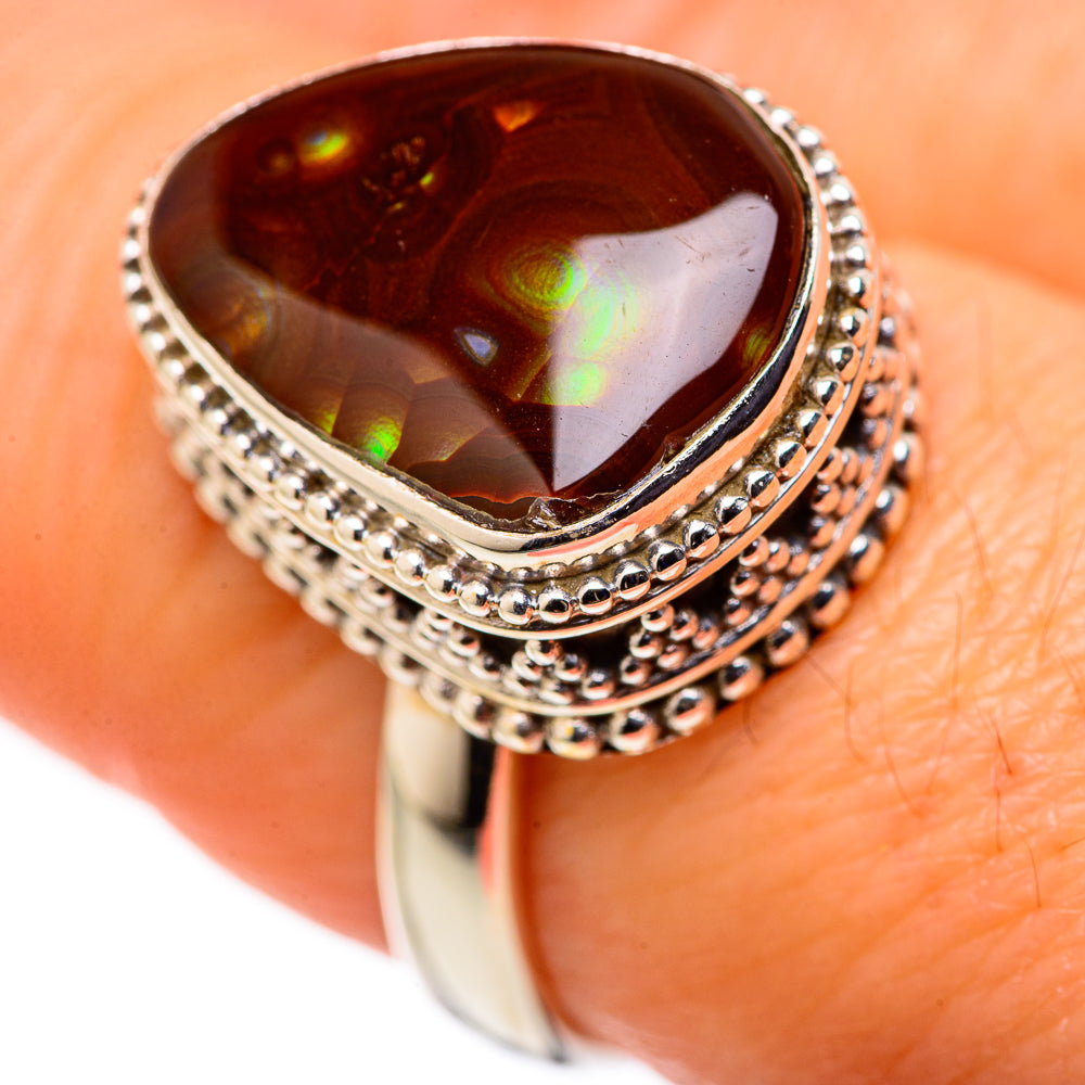 Mexican Fire Agate Rings handcrafted by Anasilvercos - RING127872