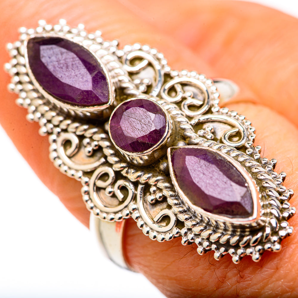Red Sillimanite Rings handcrafted by Anasilvercos - RING127875
