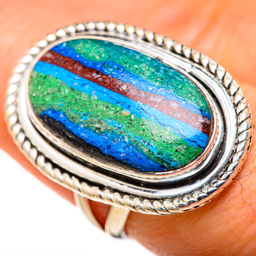 Rainbow Calsilica Rings handcrafted by Anasilvercos - RING127881