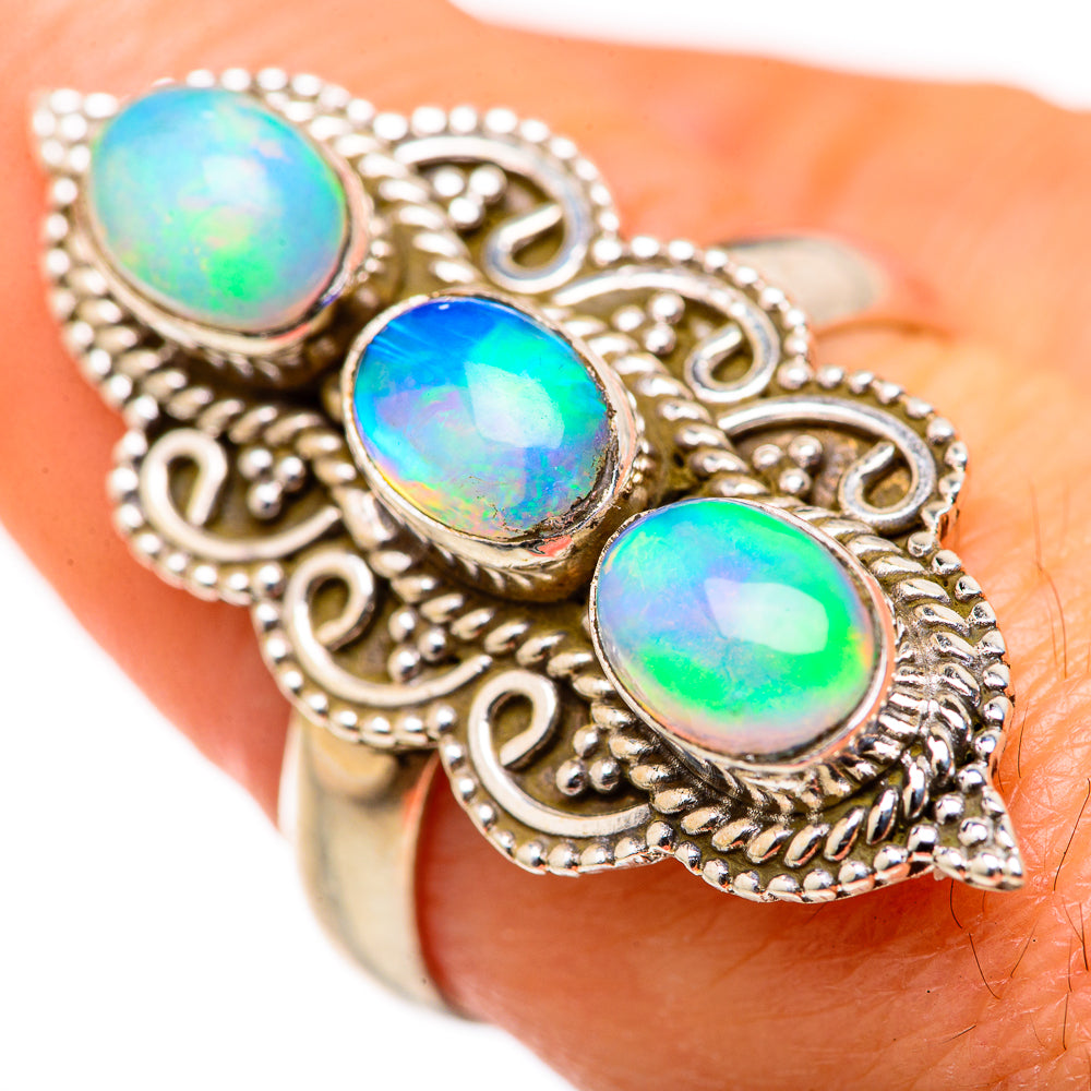 Ethiopian Opal Rings handcrafted by Anasilvercos - RING127885