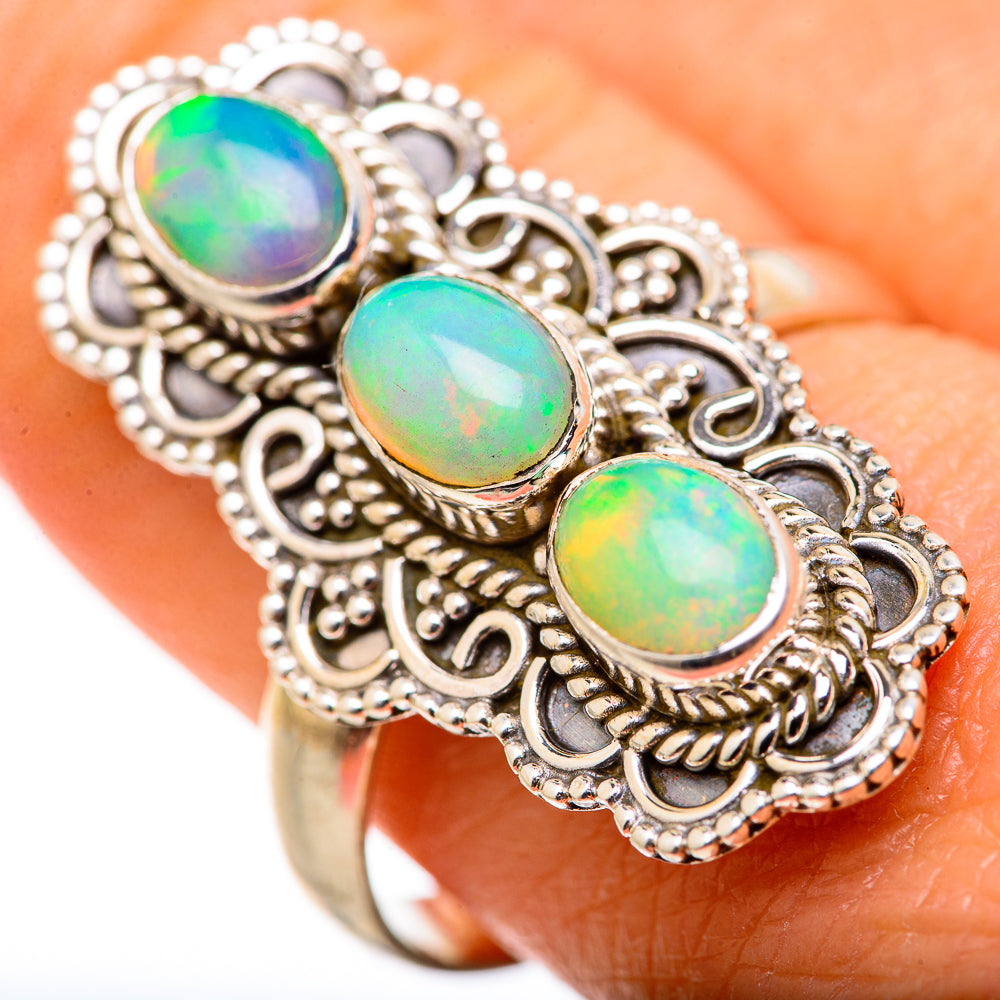 Ethiopian Opal Rings handcrafted by Anasilvercos - RING127886