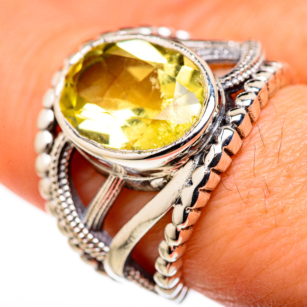 Lemon Quartz Rings handcrafted by Anasilvercos - RING127887