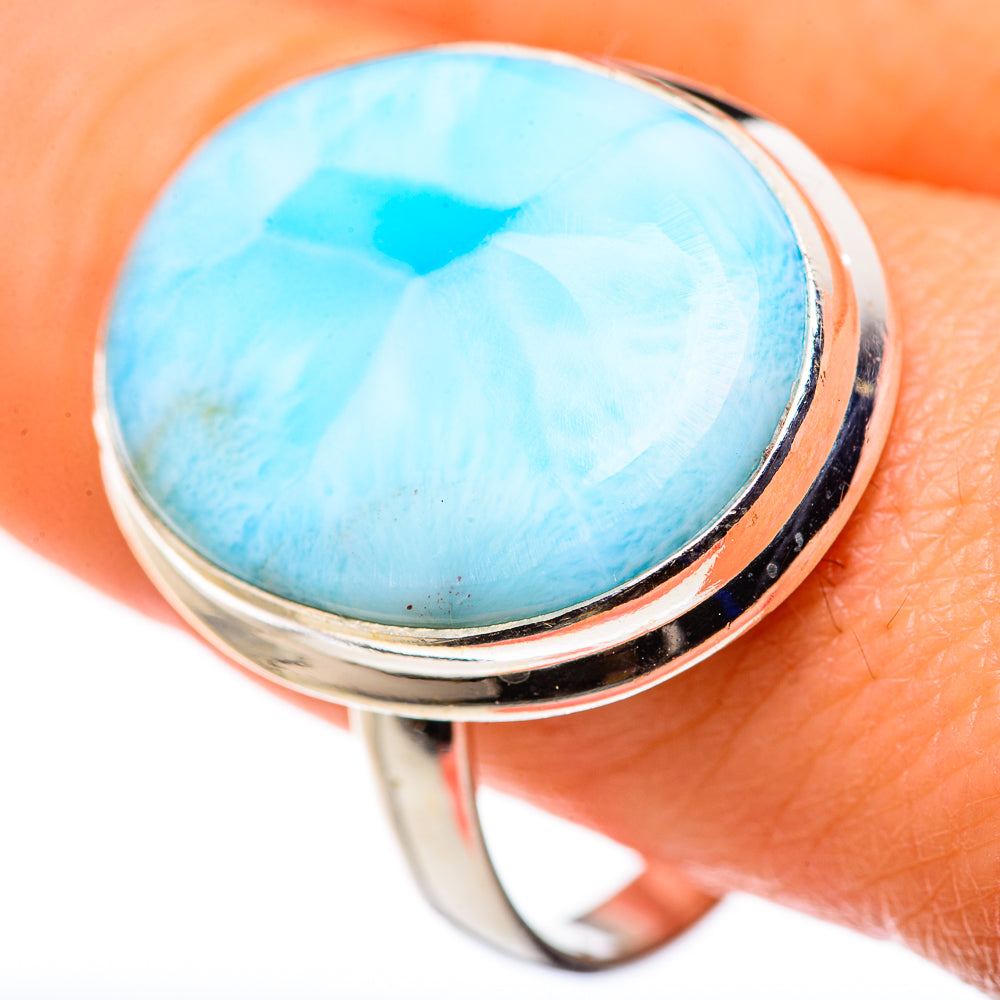 Larimar Rings handcrafted by Anasilvercos - RING127888