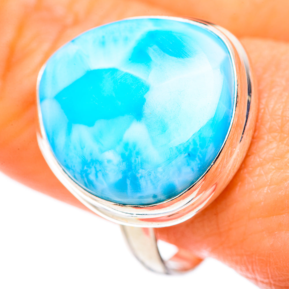 Larimar Rings handcrafted by Anasilvercos - RING127891