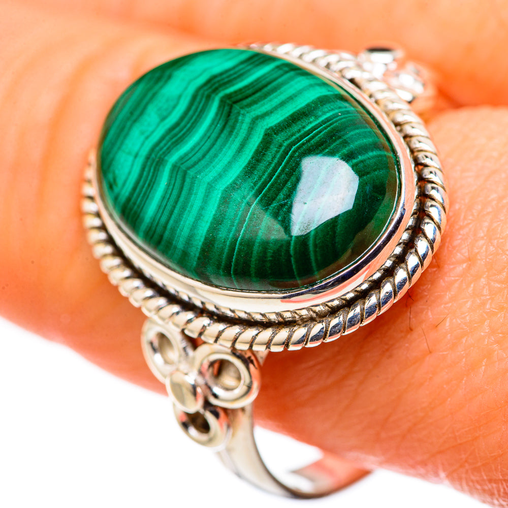 Malachite Rings handcrafted by Anasilvercos - RING127893