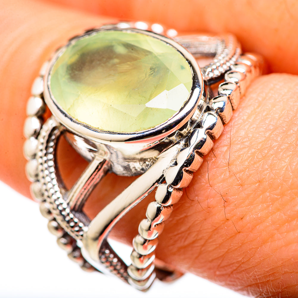 Prehnite Rings handcrafted by Anasilvercos - RING127895