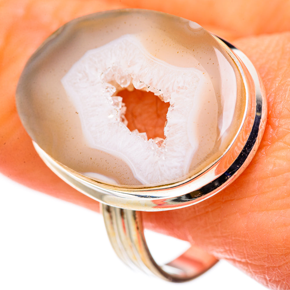 Window Agate Druzy Rings handcrafted by Anasilvercos - RING127899