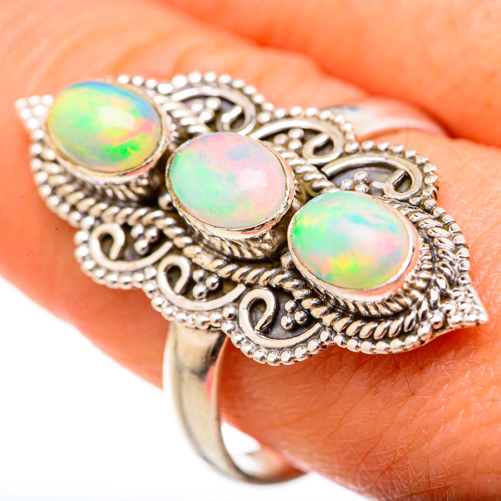 Ethiopian Opal Rings handcrafted by Anasilvercos - RING127911