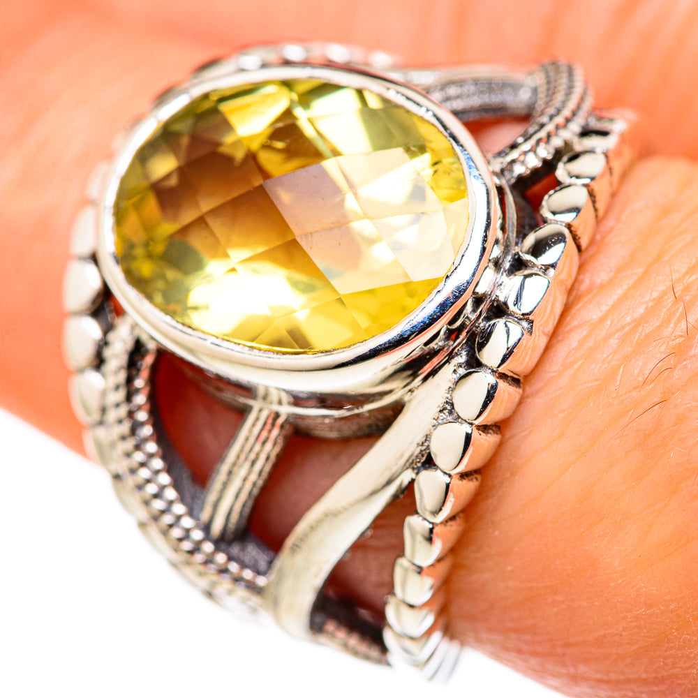 Lemon Quartz Rings handcrafted by Anasilvercos - RING127912