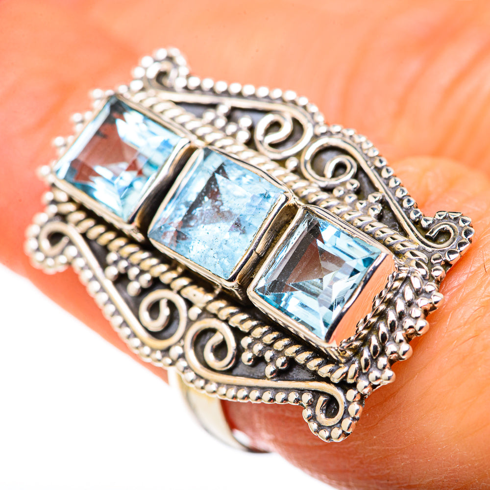 Blue Topaz Rings handcrafted by Anasilvercos - RING127914