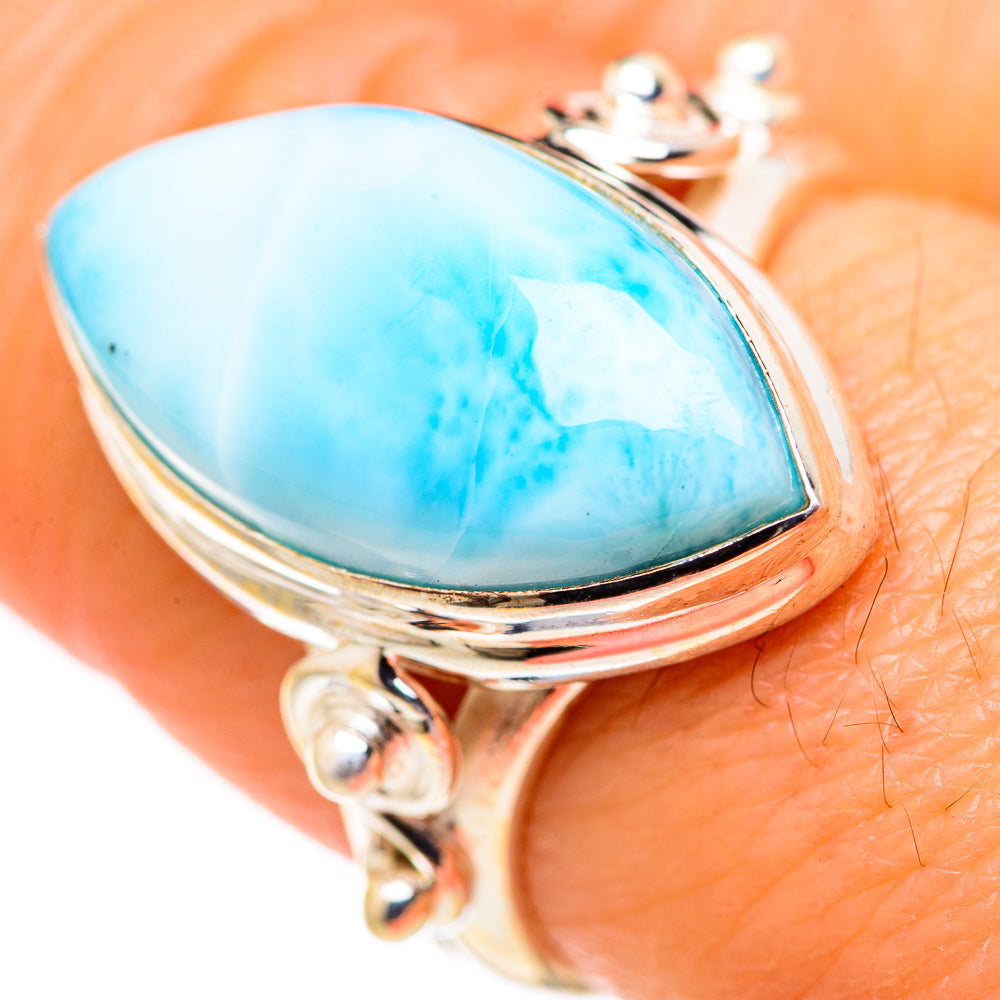 Larimar Rings handcrafted by Anasilvercos - RING127917