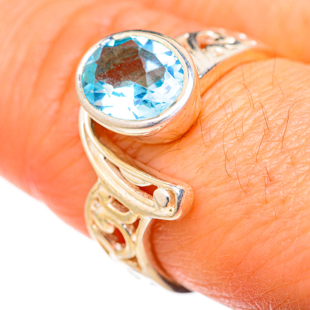 Blue Topaz Rings handcrafted by Anasilvercos - RING127918