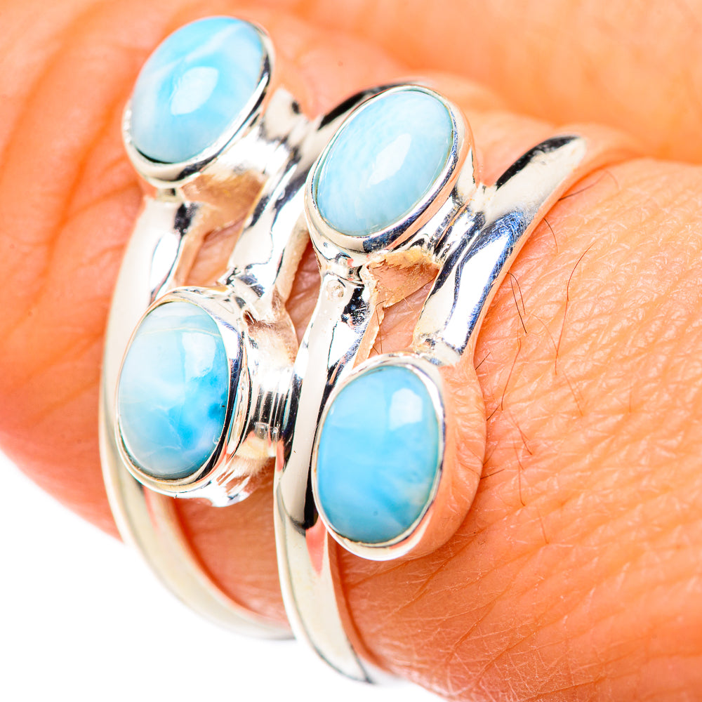 Larimar Rings handcrafted by Anasilvercos - RING127919
