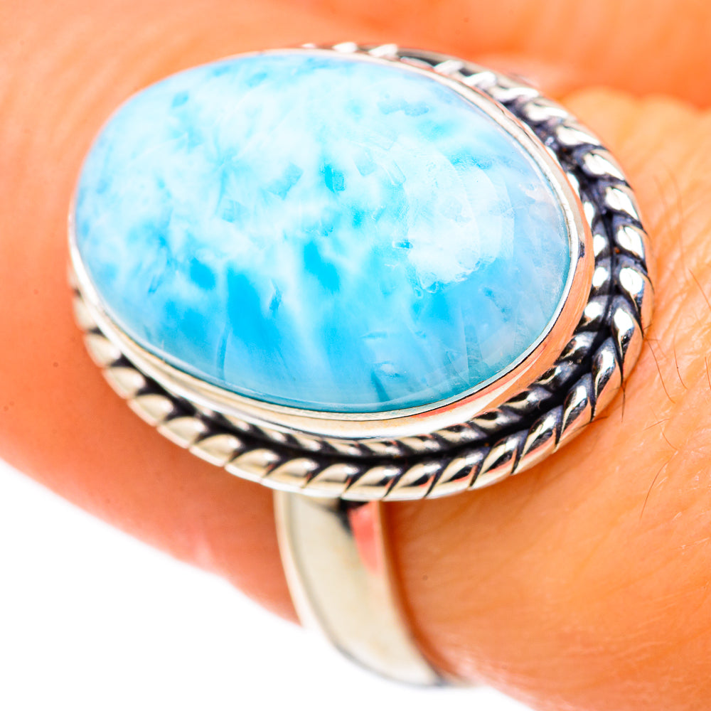 Larimar Rings handcrafted by Anasilvercos - RING127921