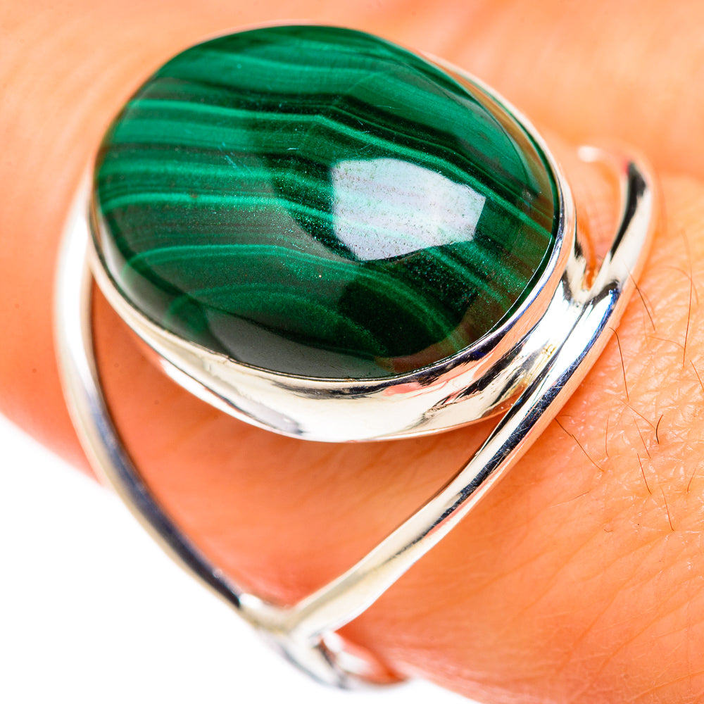 Malachite Rings handcrafted by Anasilvercos - RING127924