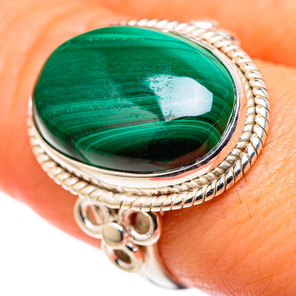 Malachite Rings handcrafted by Anasilvercos - RING127927