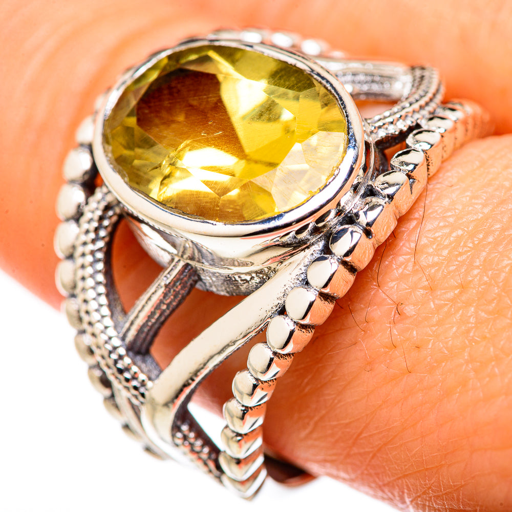 Lemon Quartz Rings handcrafted by Anasilvercos - RING127938