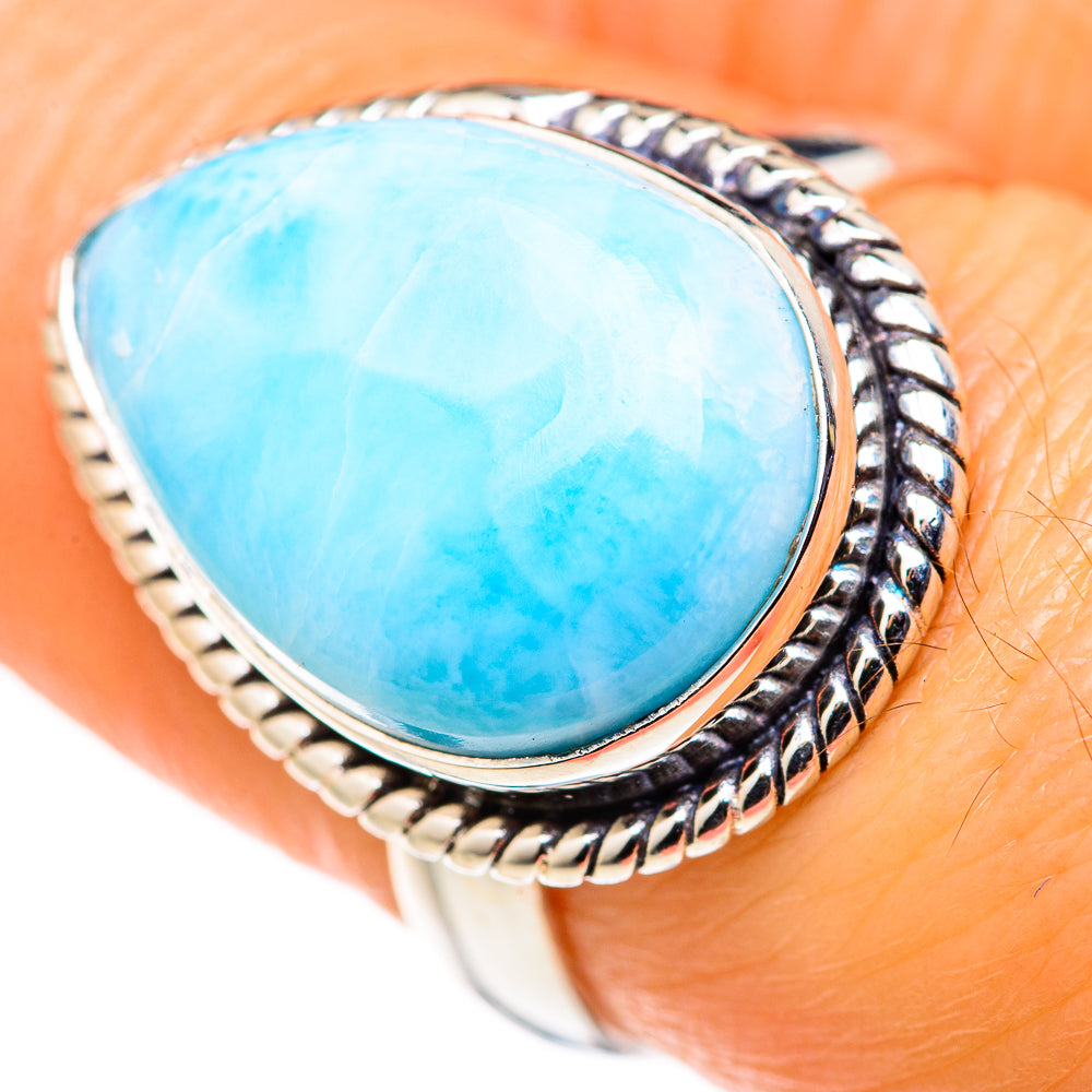 Larimar Rings handcrafted by Anasilvercos - RING127939